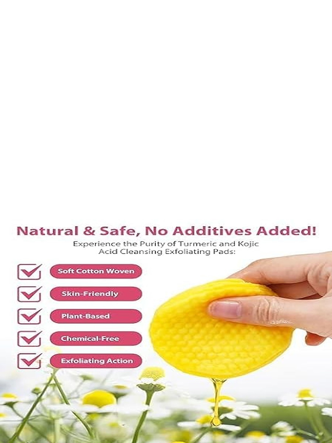 

COSMO HUB Kojic Acid & Turmeric Cleansing Pads - 50 Pads, Yellow