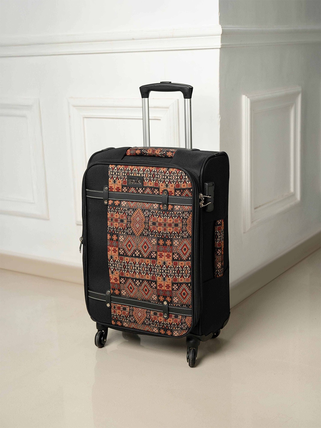 

ZOUK Banaras Elegance Saira Trolley Bag Black