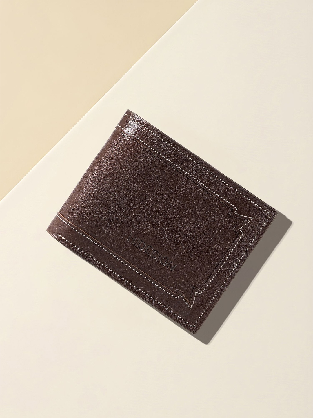 

Hidesign Men Leather Two Fold Wallet, Brown