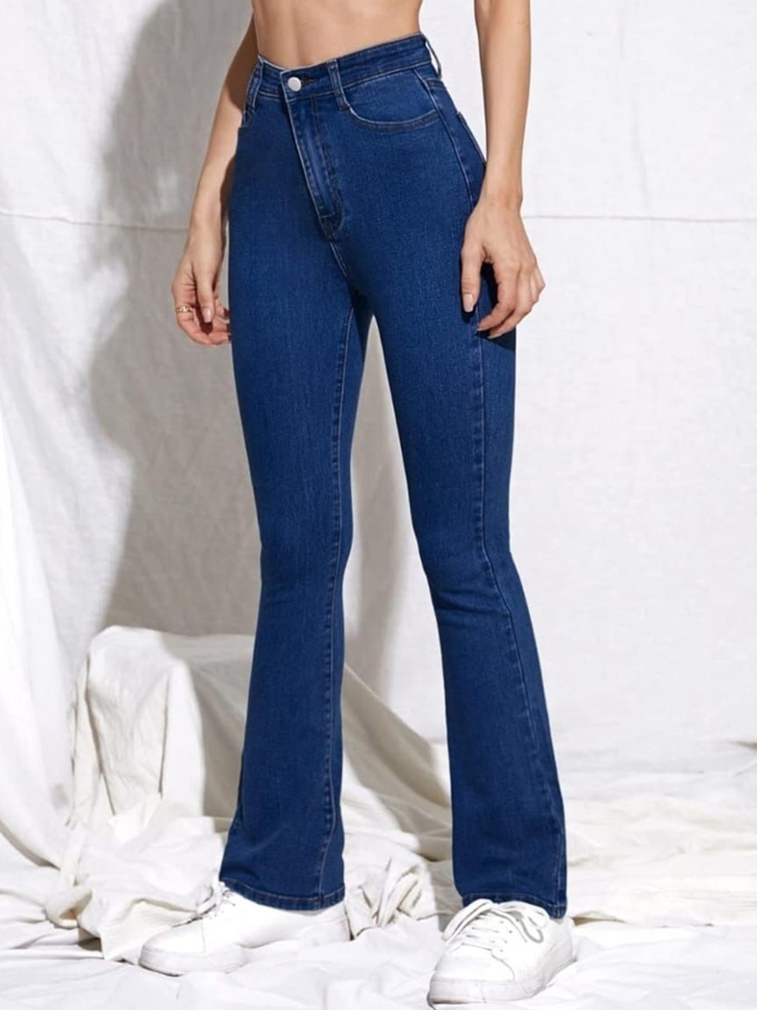 

Next One Women Smart Bootcut High-Rise Stretchable Jeans, Navy blue