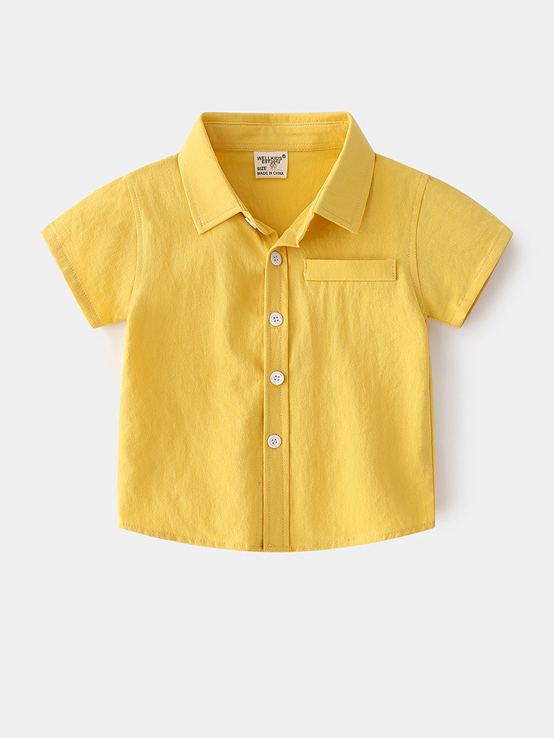 

LULU & SKY Boys Opaque Casual Shirt, Yellow