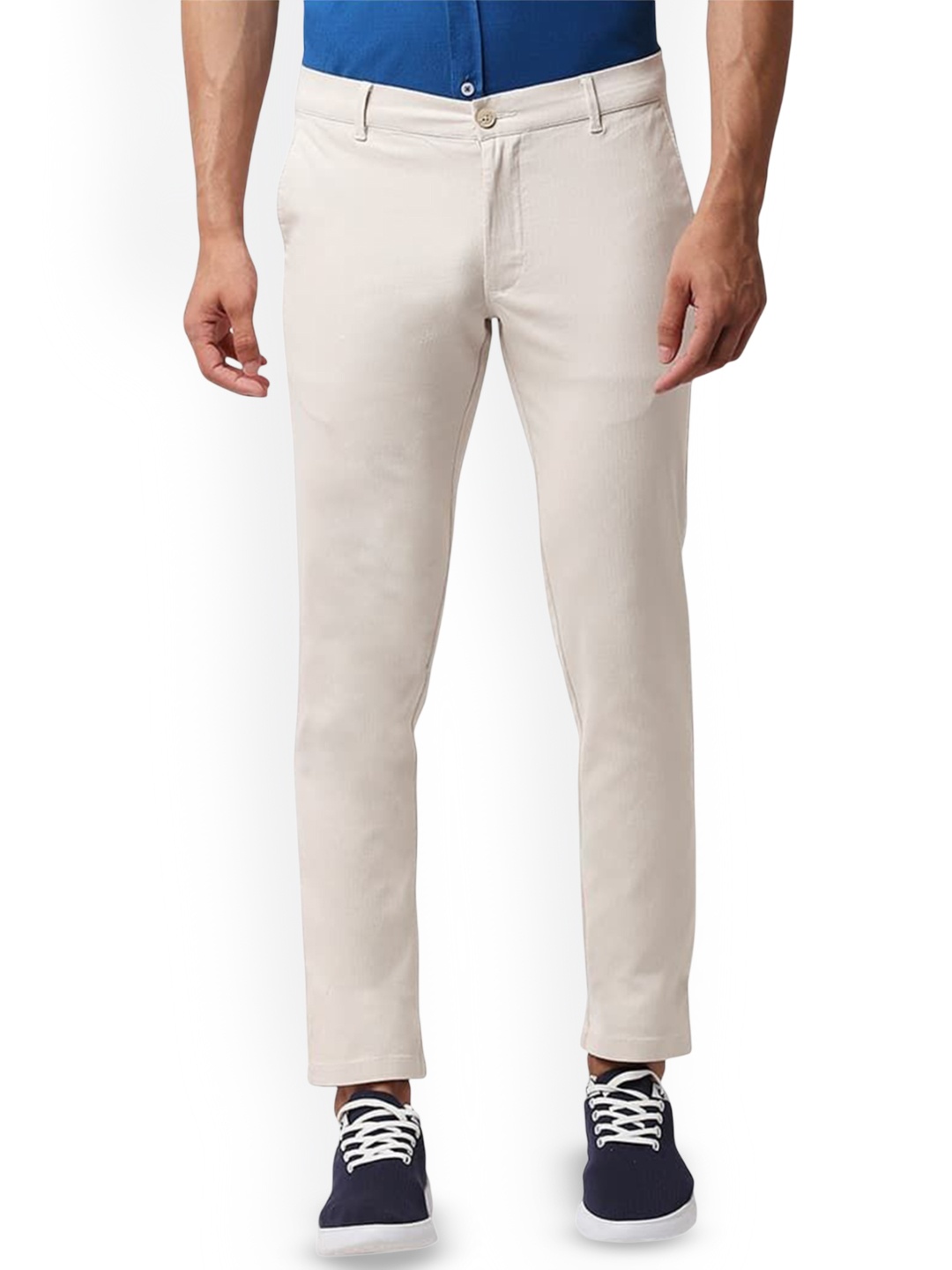 

Basics Men Comfort Low-Rise Trousers, Beige