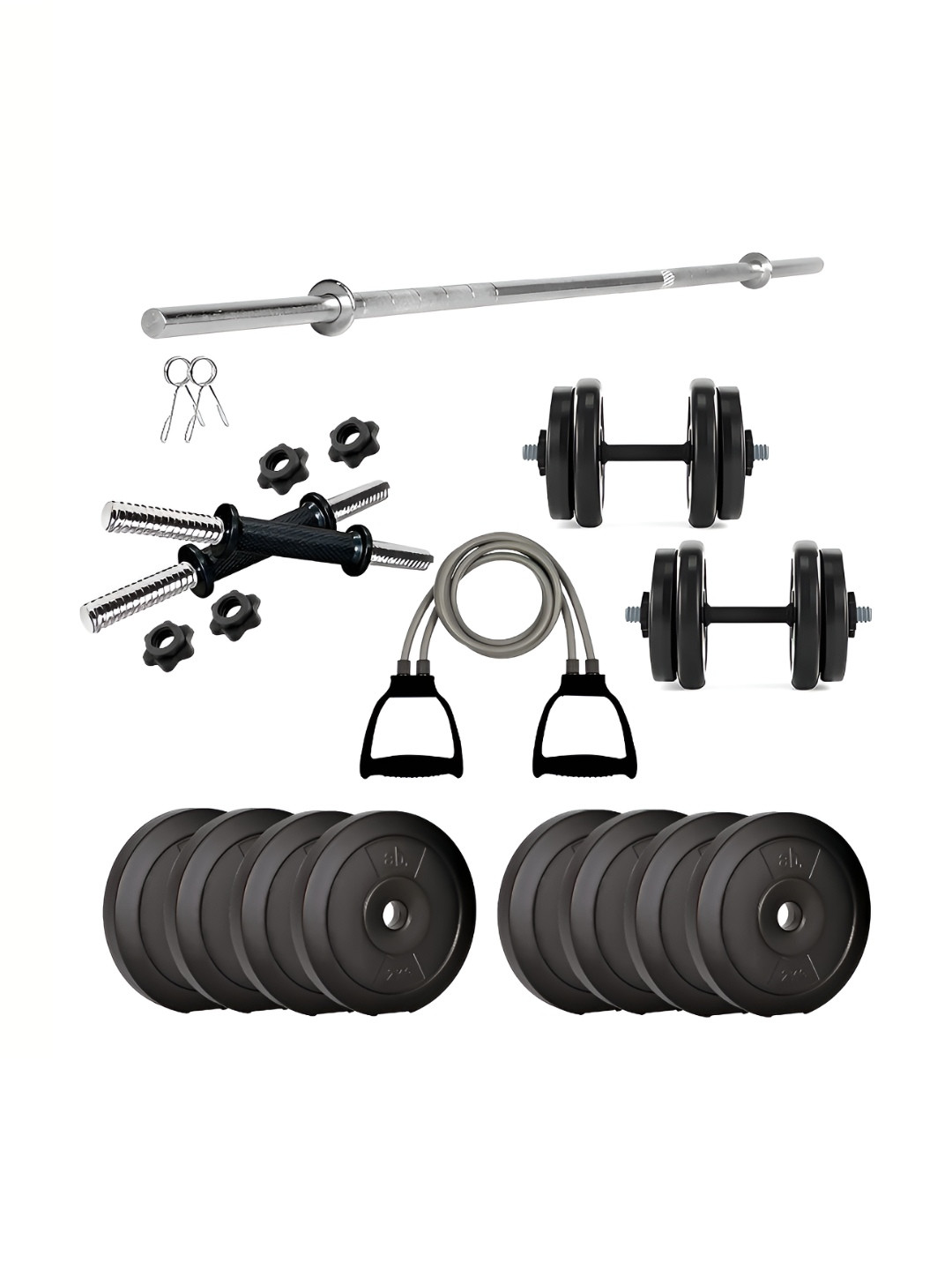 

Anythingbasic Set Of 20 Home Gym Combo, Black