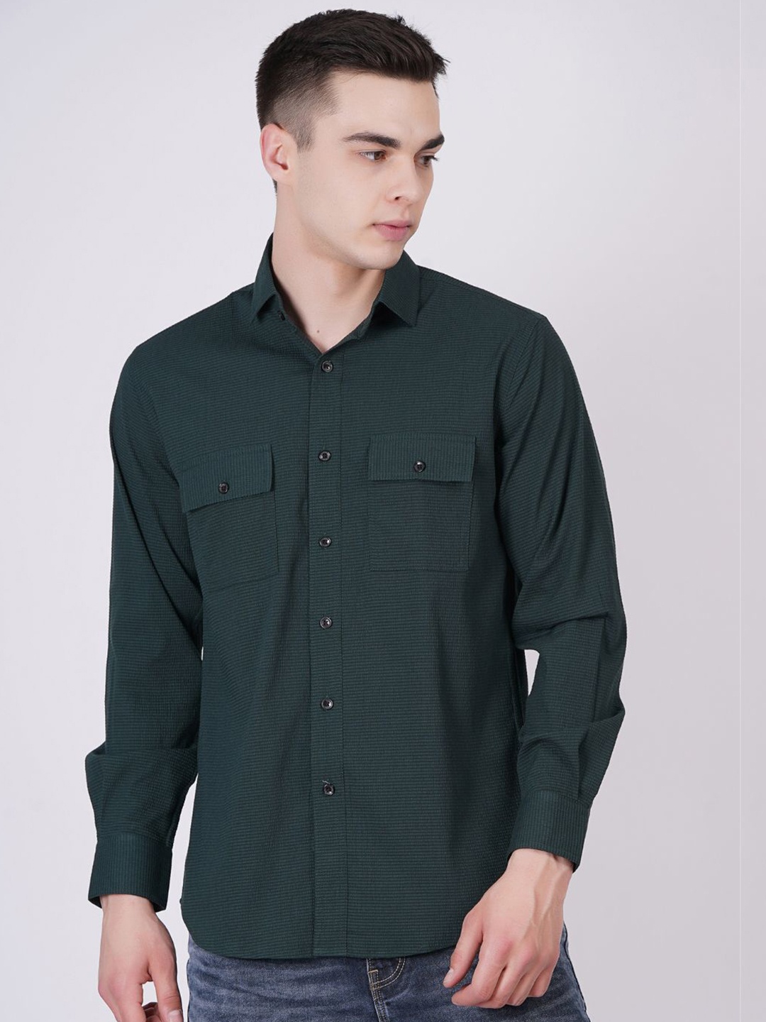 

ASHTOM Men Standard Shirt, Green