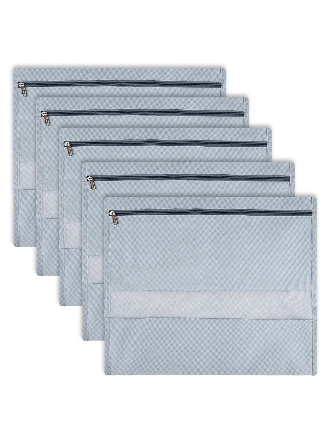 

Kuber Industries Grey Pack of 5 Non-Woven Multi-Utility Organisers
