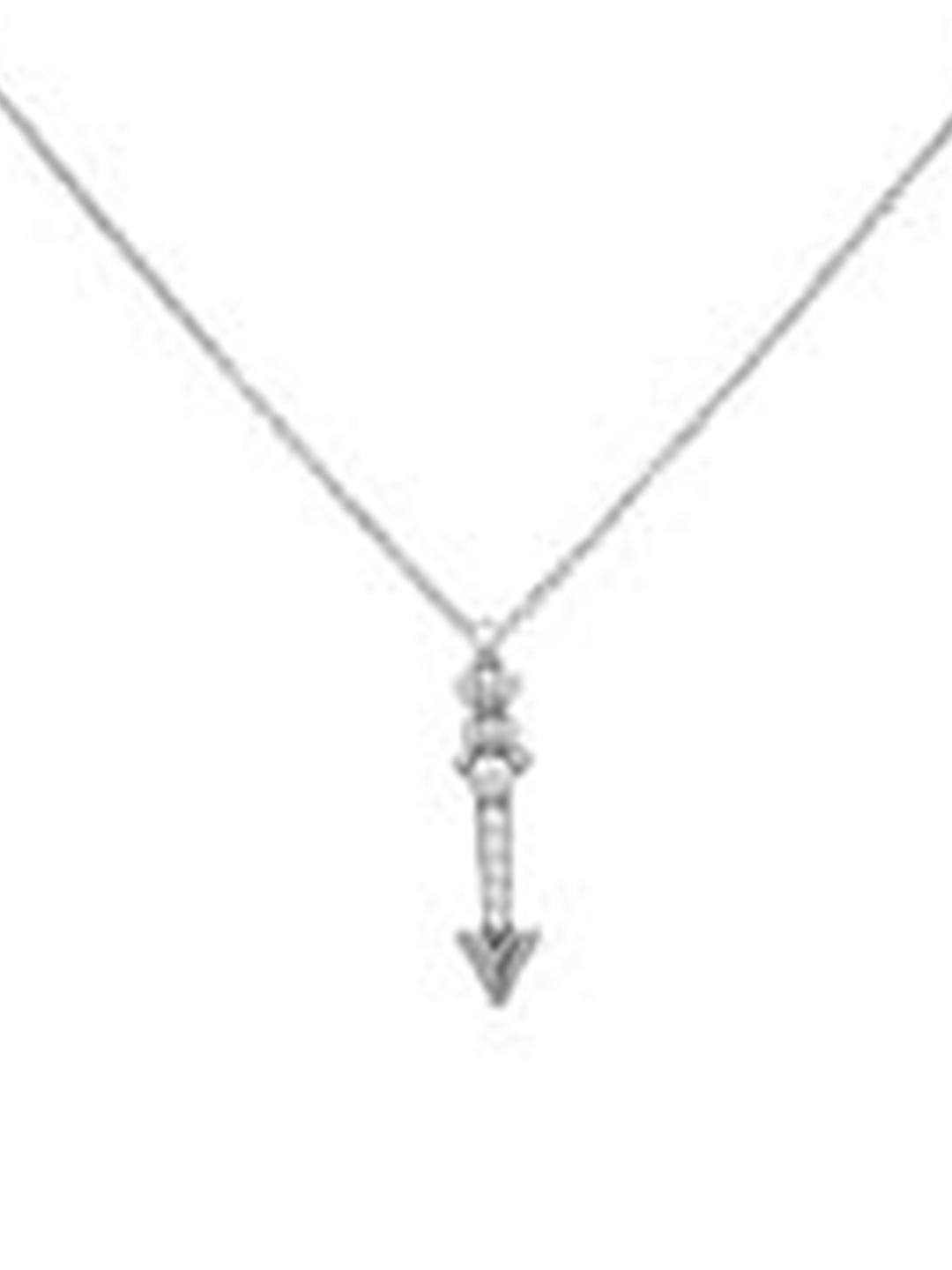 

ISHI New York Rhodium-Plated Radiant Arrow Pendant Necklace, Silver