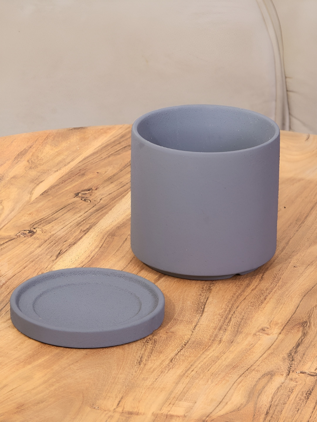 

Mason Home Mulu Textured Ceramic Pot With Plate - Large, Grey
