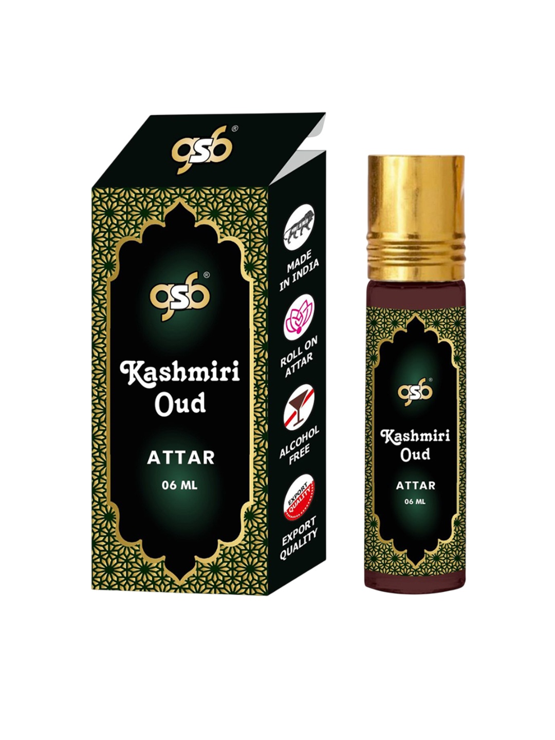 

GSB Kashmiri Oud Alcohol Free & Long Lasting Roll On Attar - 6 ml, Transparent
