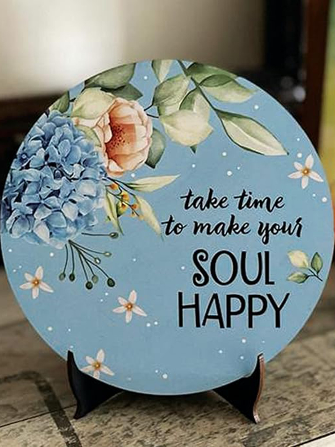 

BS AMOR Blue & Beige Floral Printed Showpiece