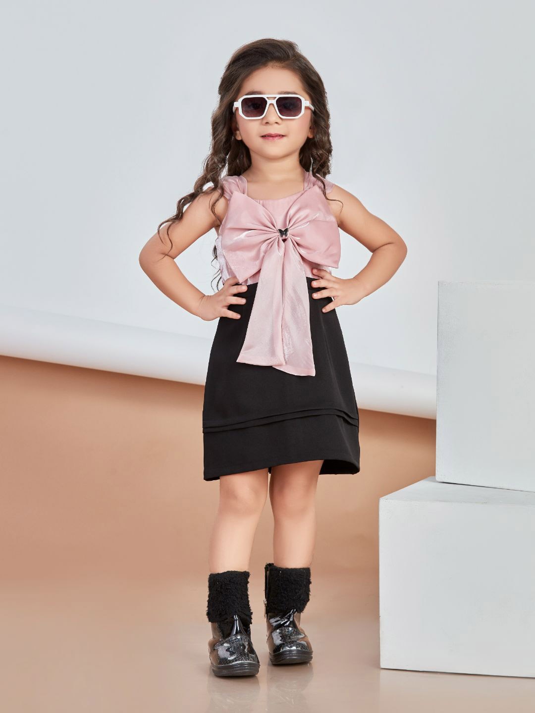 

Peppermint Girls Fit & Flare Dress, Peach