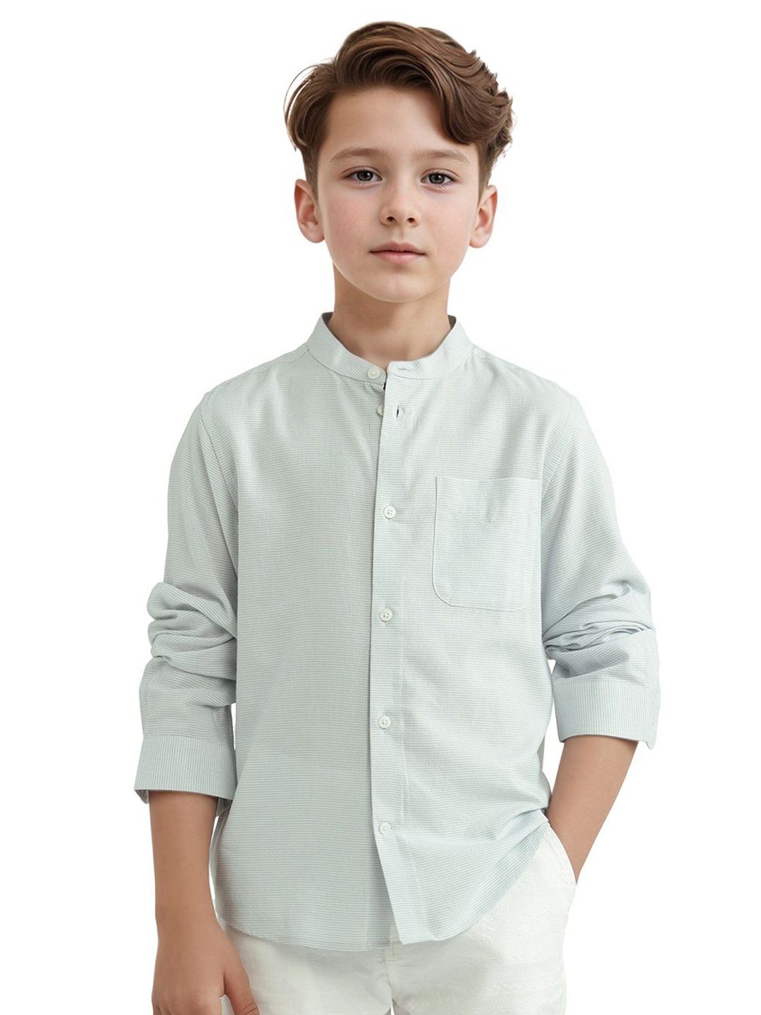 

RARE ONES Boys Opaque Striped Casual Shirt, Blue