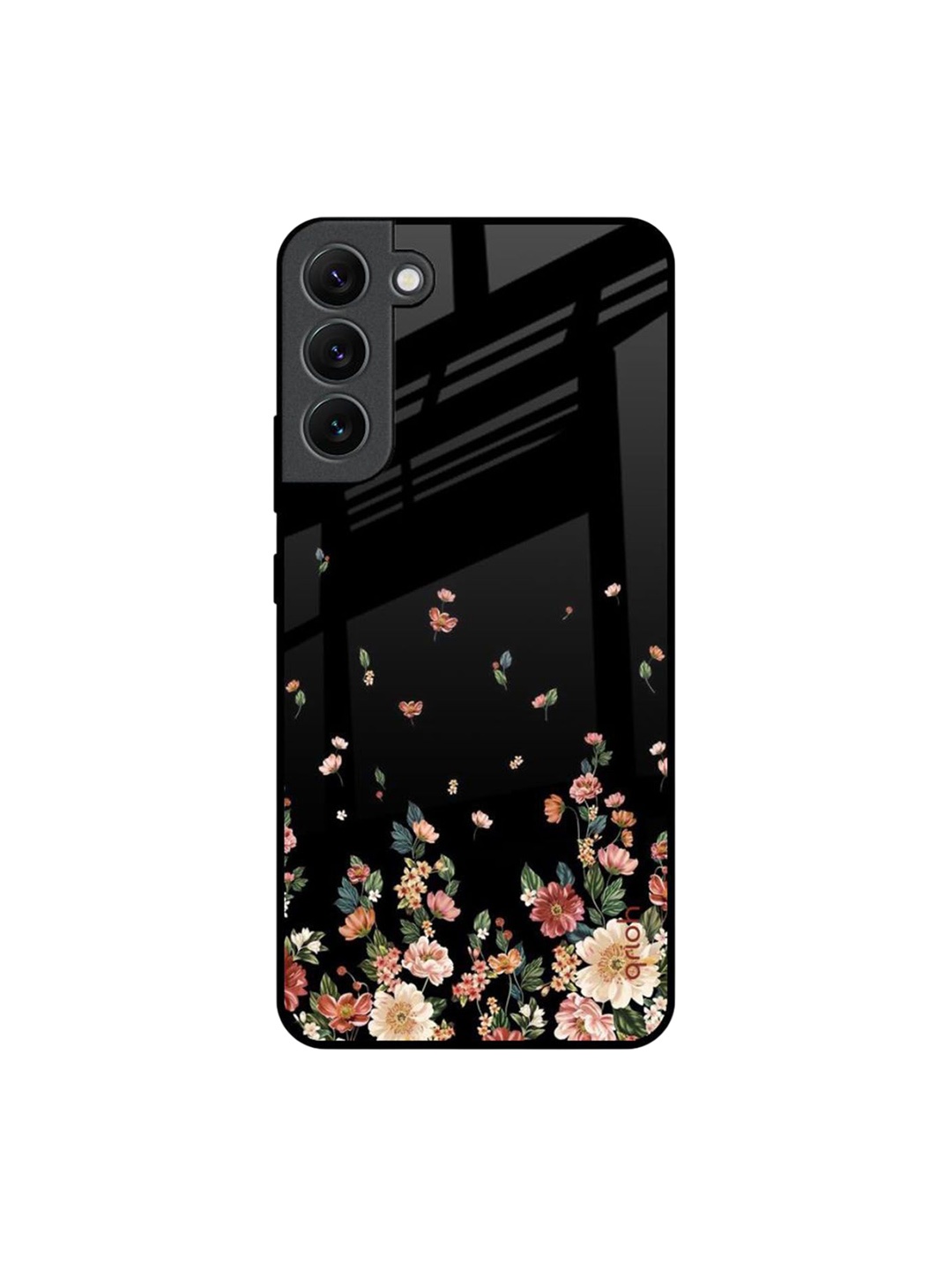

QRIOH Floating Floral Print Printed Samsung Galaxy S22 Plus Back Case, Black