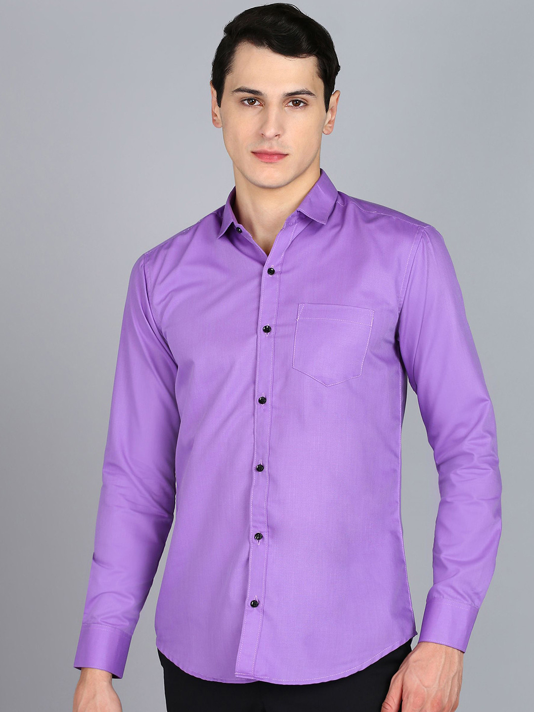 

Fibermill Men Slim Fit Opaque Casual Shirt, Violet