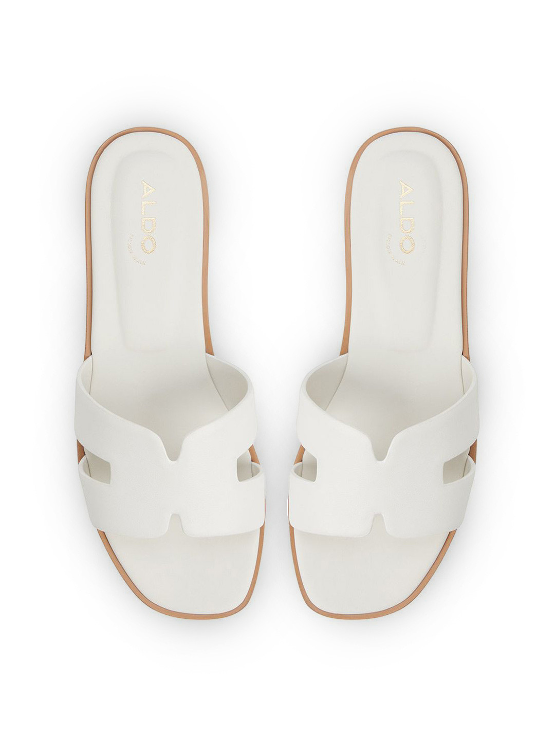 

ALDO Leather Open Toe Flats, White