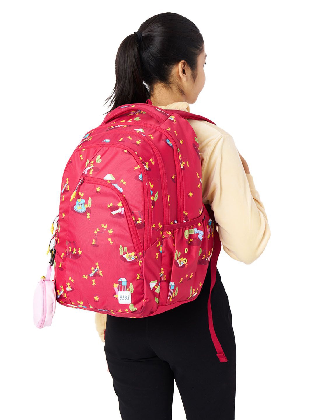 

Wildcraft Girls Brand Logo Backpack, Red