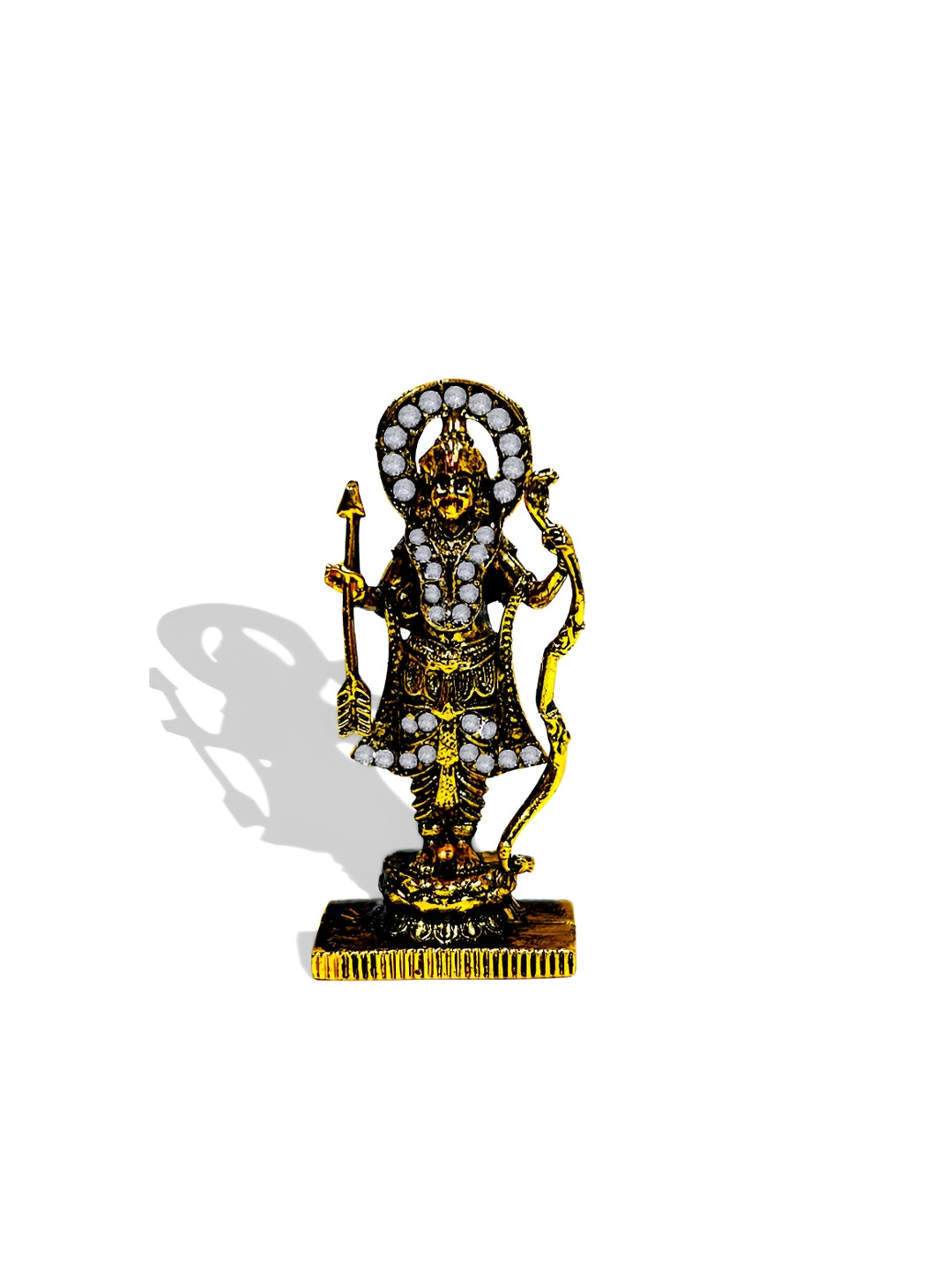 

Adhvik Gold-Toned Lord Ram Lalla Religious Idol Showpiece