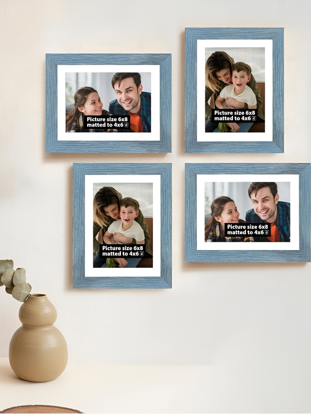 

Art Street Blue & White 2 to 4 Pieces Wood Wall Photo Frames