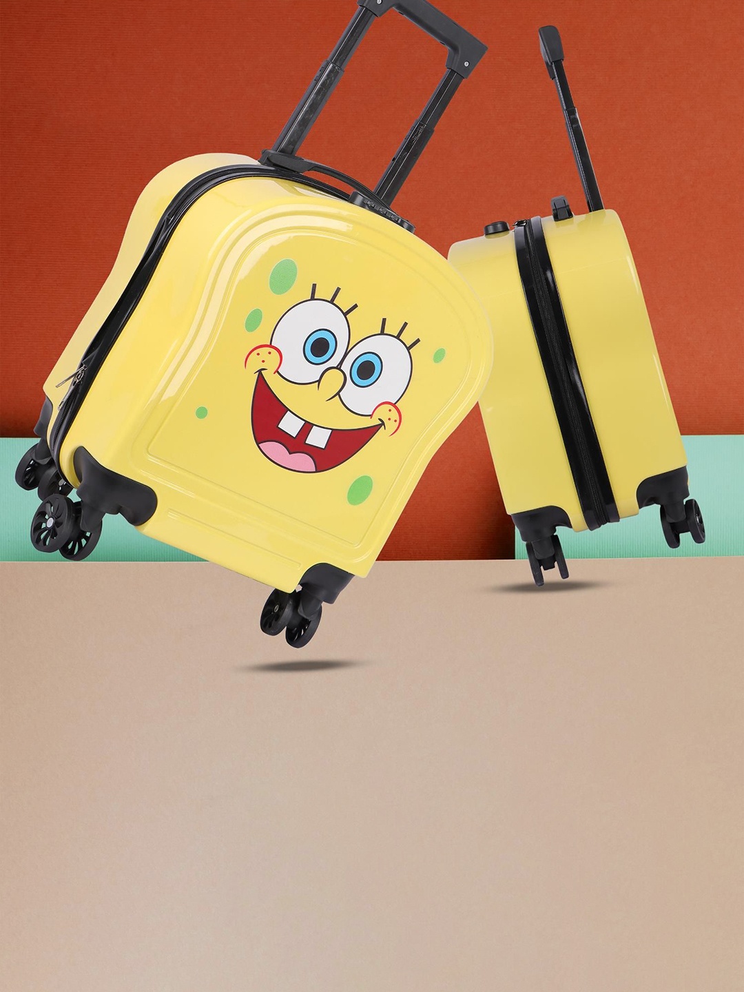 

Polo Class Kids Printed Hard Sided Waterproof Trolley Bag, Yellow