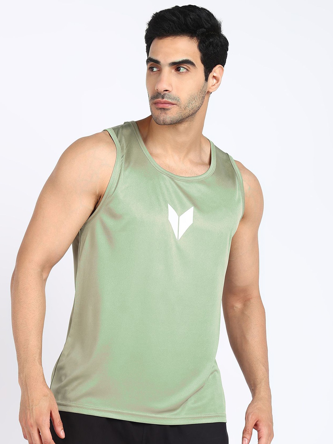 

YUNEK Pack Of 3 Gym Innerwear Vests vst, Green