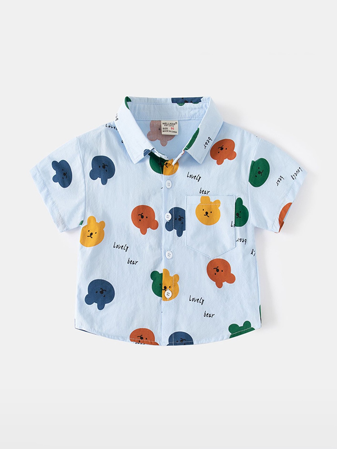 

LULU & SKY Boys Opaque Printed Casual Shirt, Blue