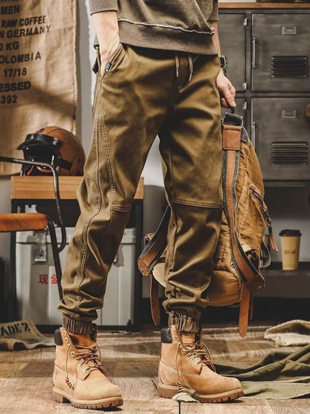 

StyleCast Men Joggers Trousers, Brown
