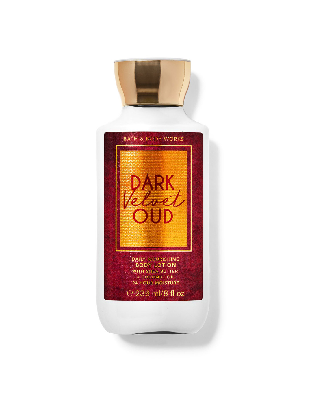 

Bath & Body Works Dark Velvet Oud Daily Nourishing Body Lotion with Shea Butter - 236 ml, Maroon