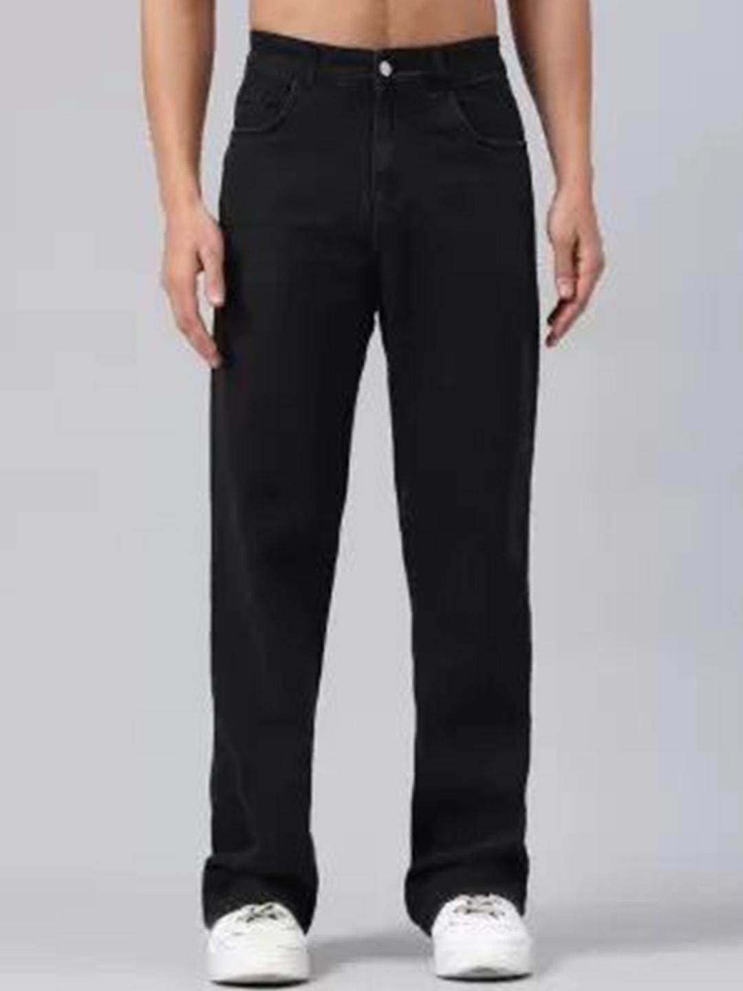 

COMFITS Men Classic Regular Fit Mid-Rise Jeans, Black