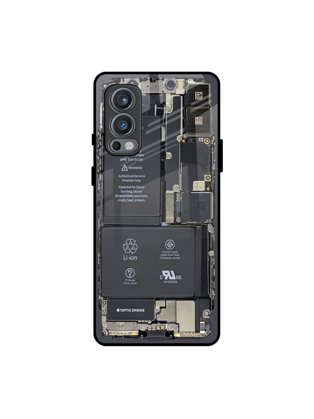 

QRIOH Skeleton Inside Printed Oneplus Nord 2 Back Case, Grey