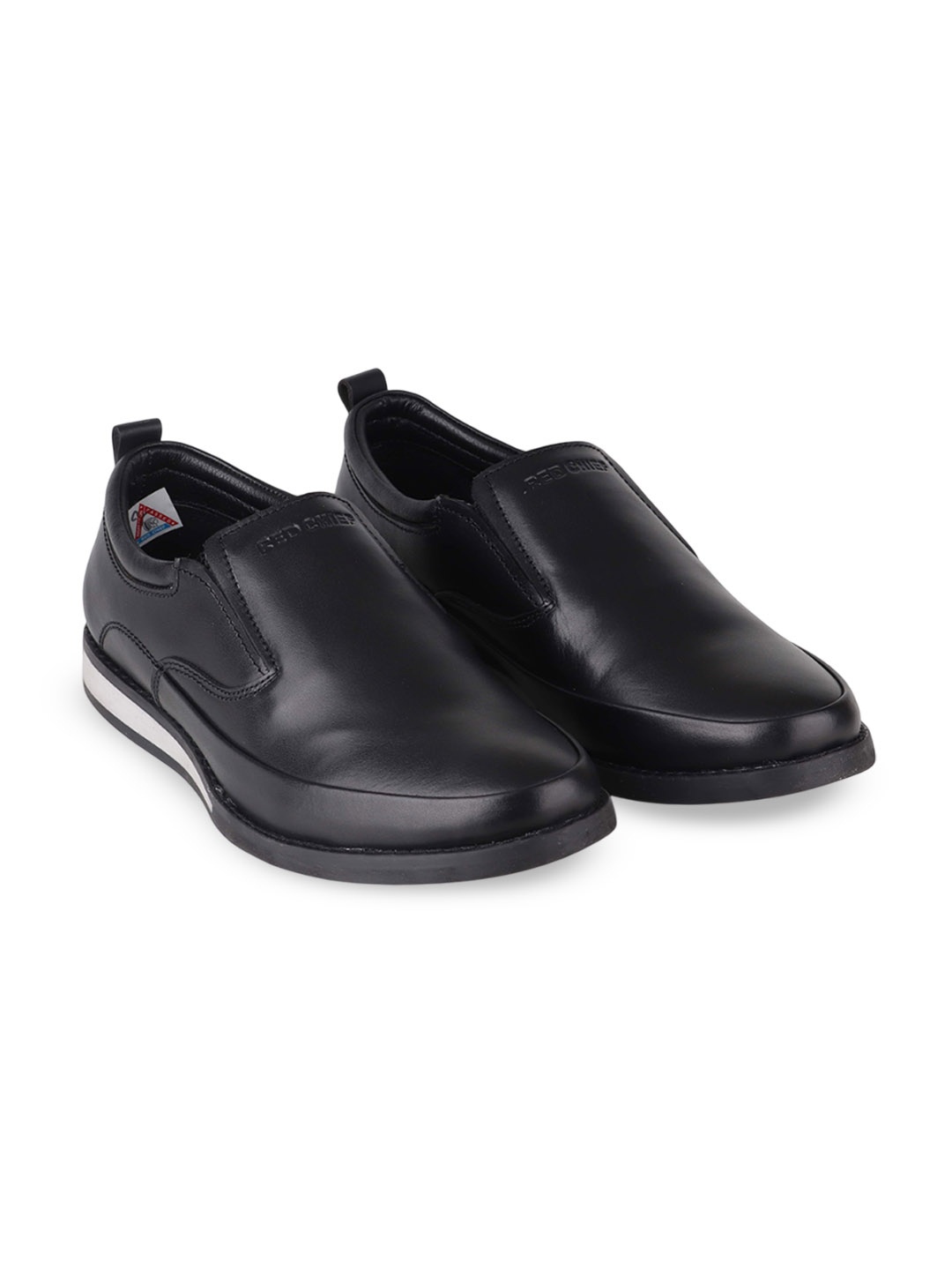 

Red Chief Men Leather Slip-On Sneakers, Black