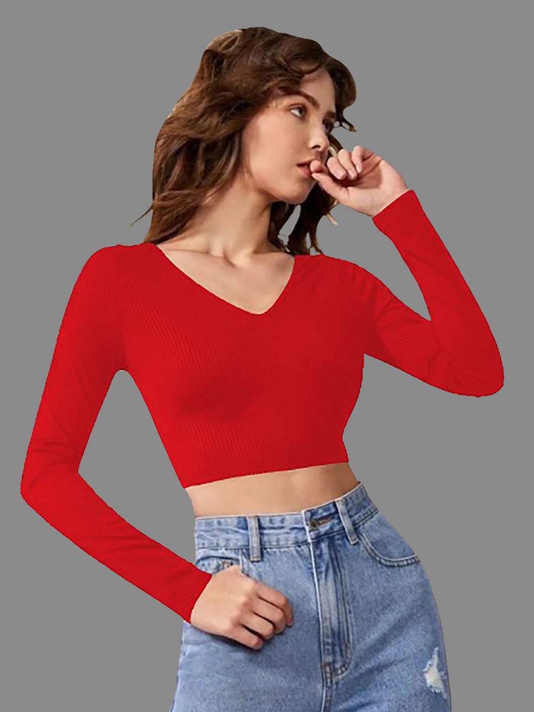 

Dream Beauty Fashion Crop Top, Red