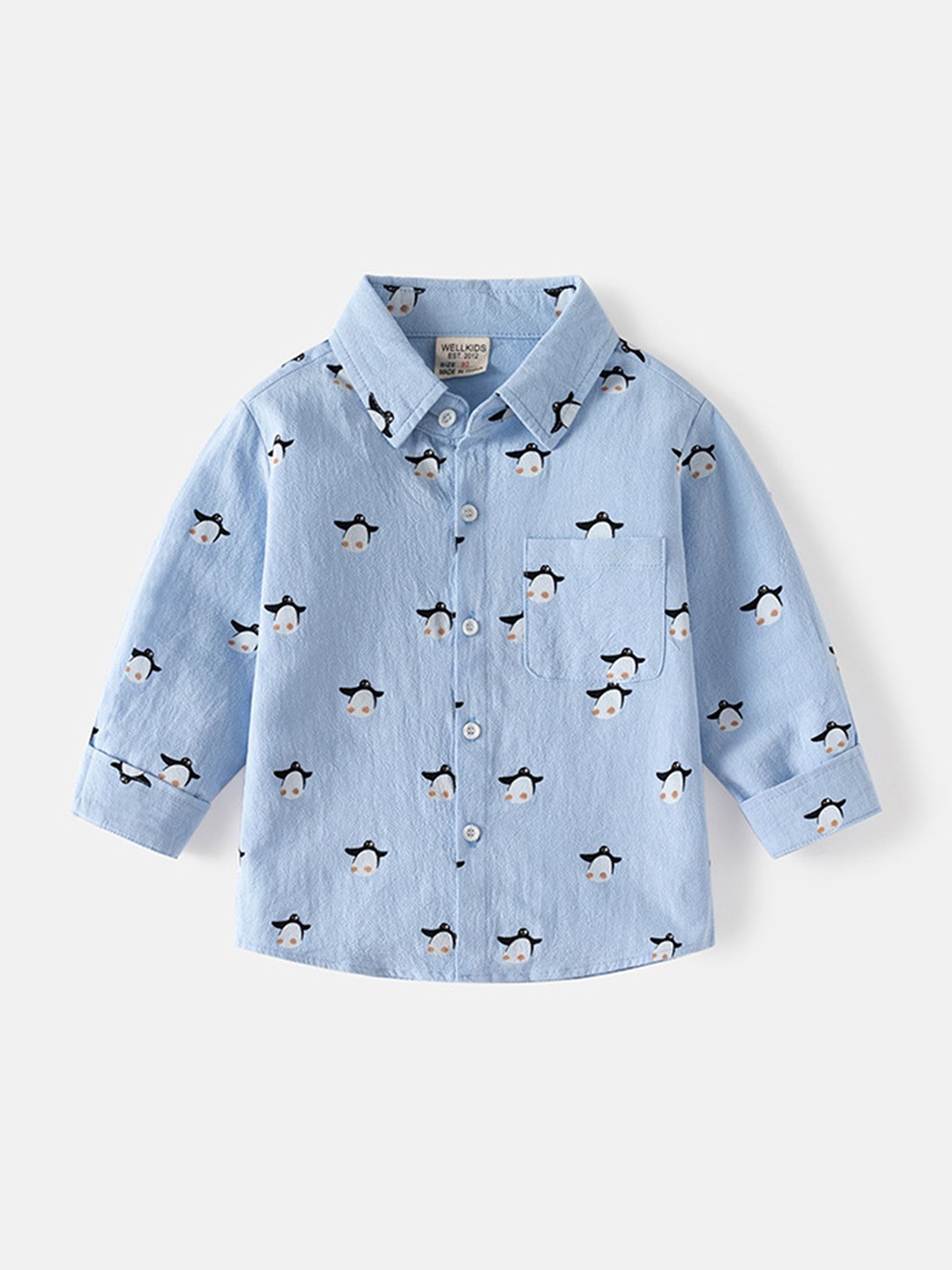 

LULU & SKY Boys Opaque Printed Casual Shirt, Blue