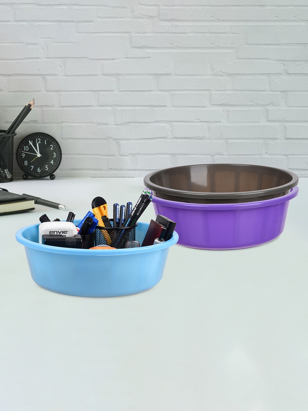 

Kuber Industries Purple Set of 3 Regular Multi-Utility Organisers 6 L Each