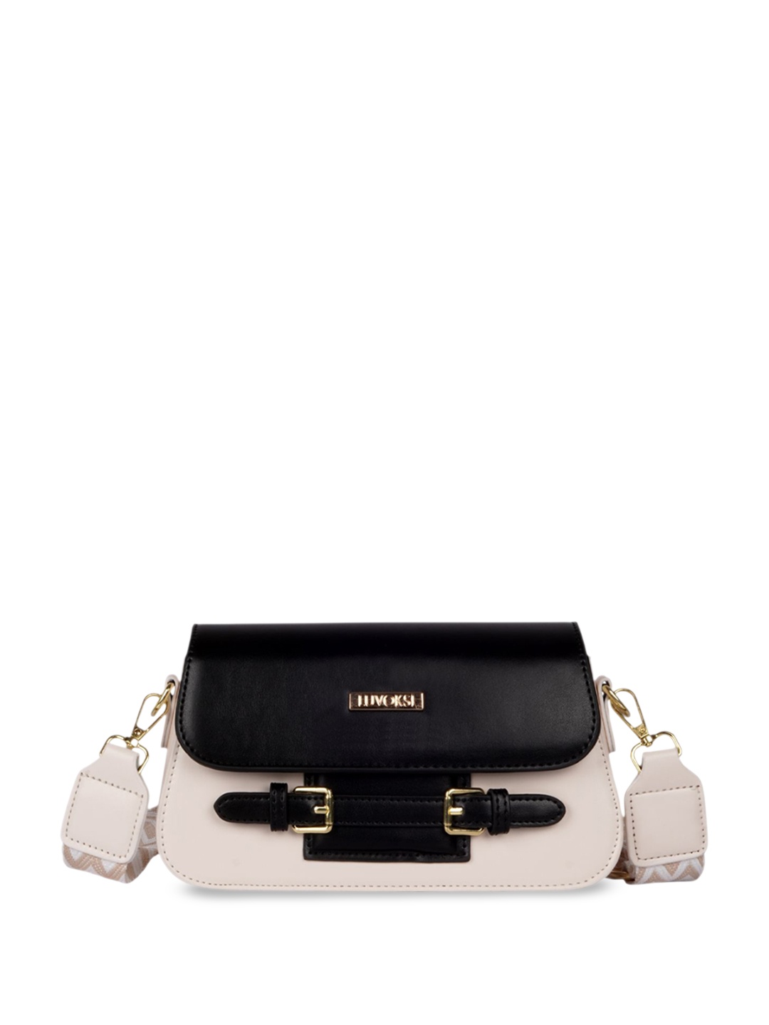 

Luvoksi Women Velora Colourblocked Structured Sling Bag, White