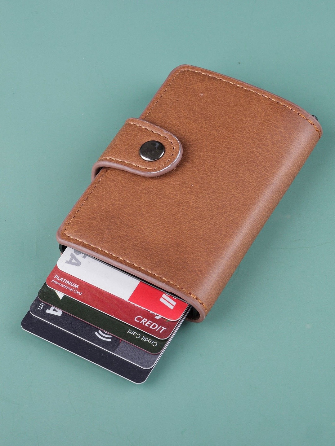 

WATCHSTAR Men Leather Card Holder, Brown