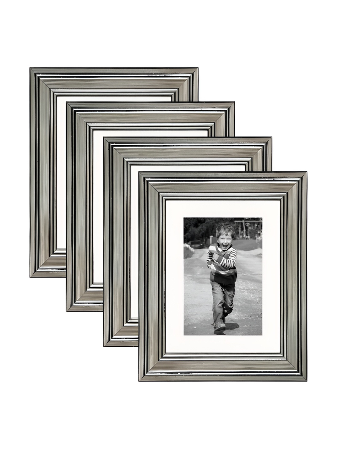 

Art Street Silver-Toned & White 2 to 4 Pieces Wood Wall Photo Frames
