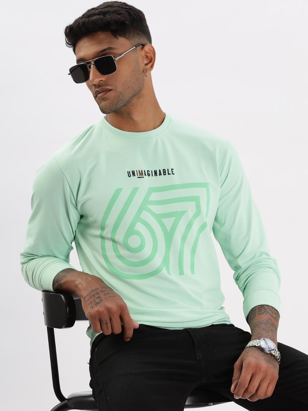 

COLOR HUNT Men Sweatshirt, Green