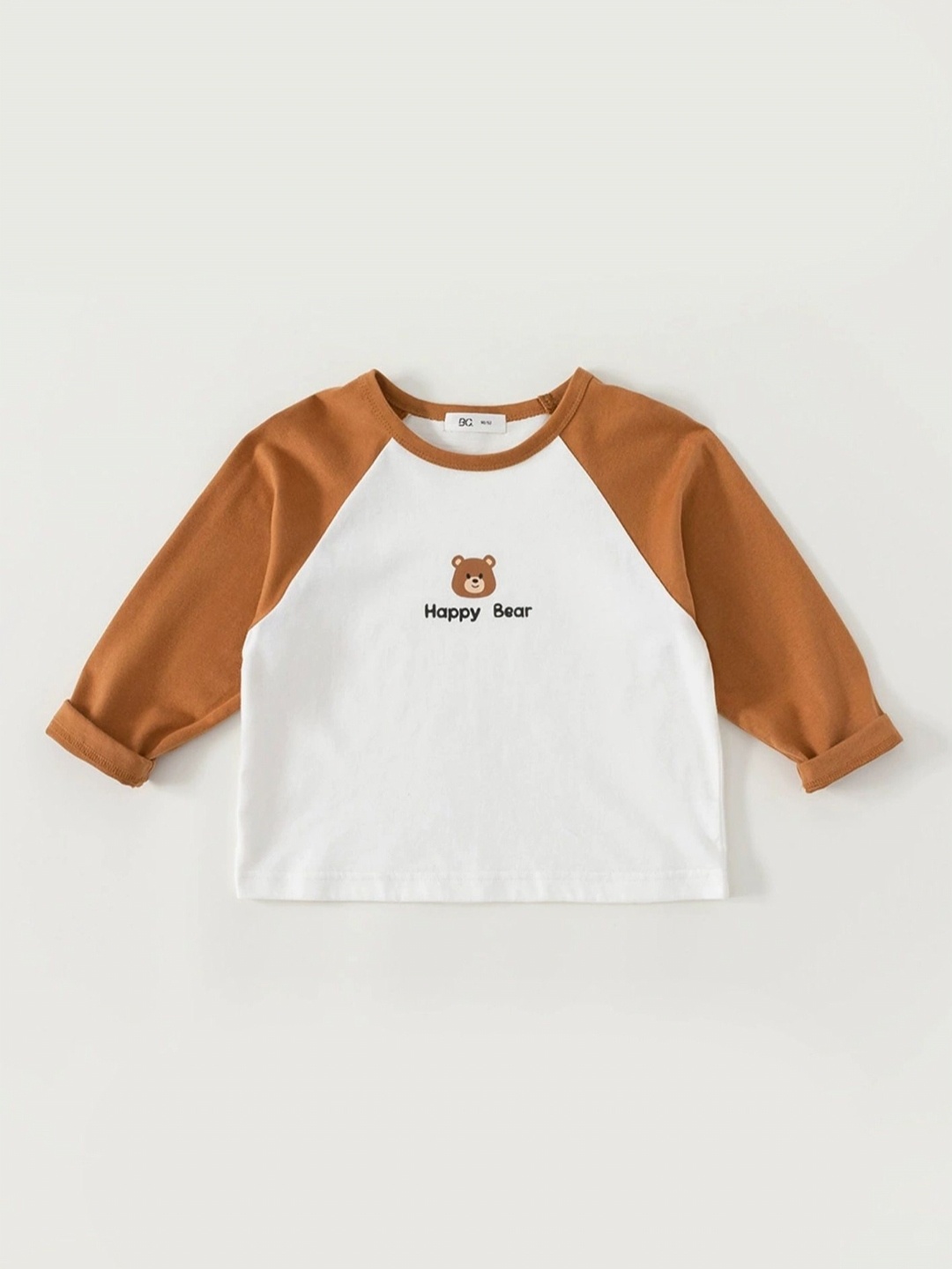 

LULU & SKY Kids Colourblocked Organic Cotton T-shirt, Brown