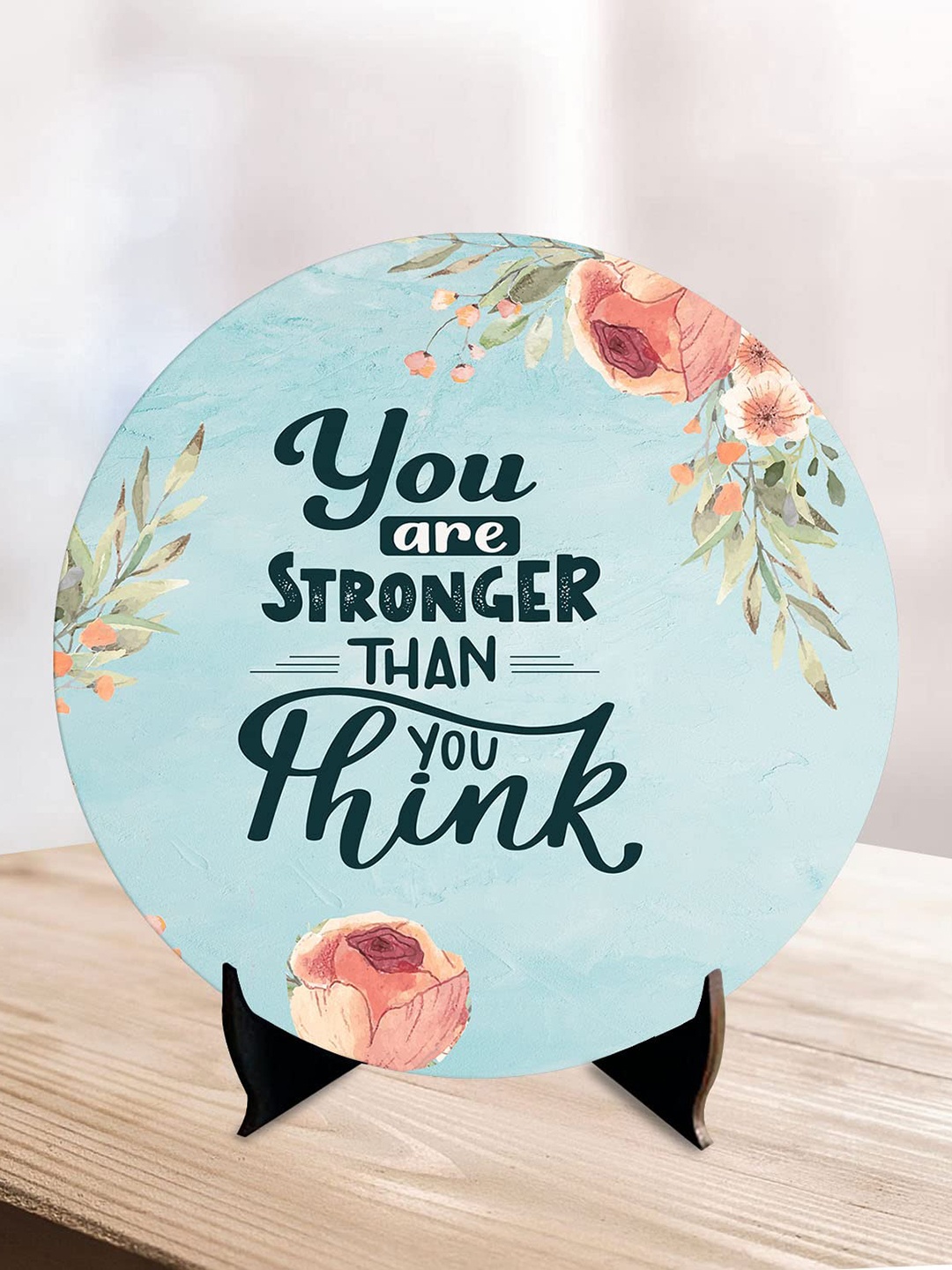 

BS AMOR Blue & Green Typography Printed Showpiece for Home Decor