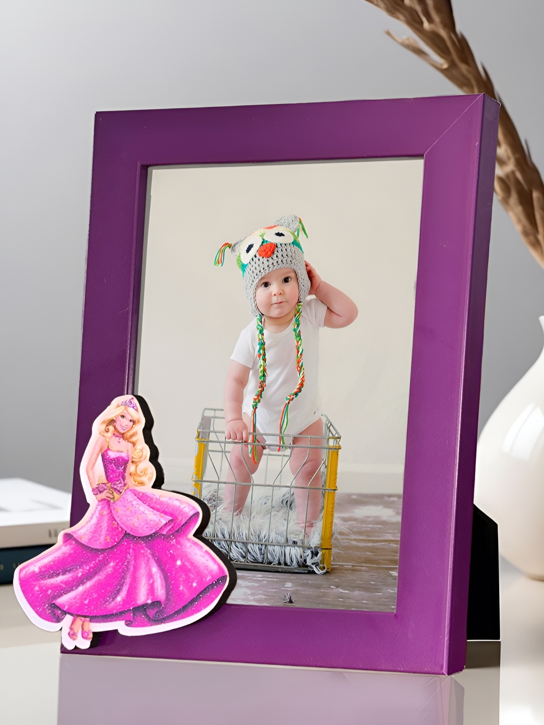 

Art Street Purple & Gold-Toned 1 Pieces MDF Table Photo Frames