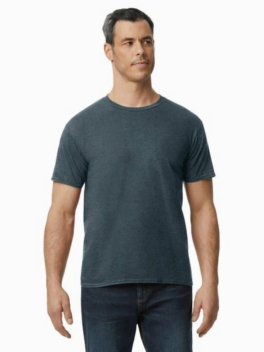 

Gildan Men Solid Round Neck Cotton T-shirt, Grey