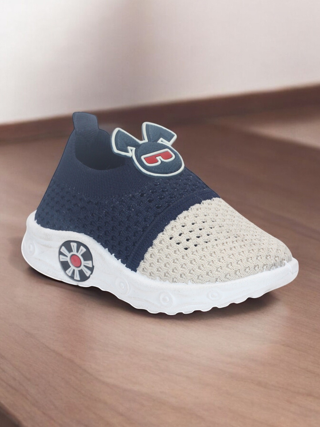 

Lil Lollipop Kids Woven Design Slip-On Sneakers, Navy blue