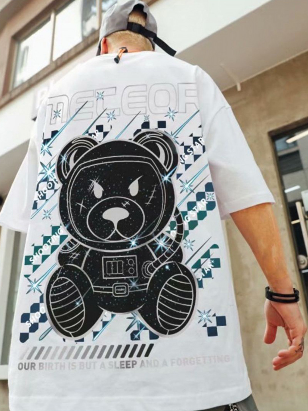 

StyleCast Men Graphic Printed Round Neck Relaxed Fit T-shirt, White