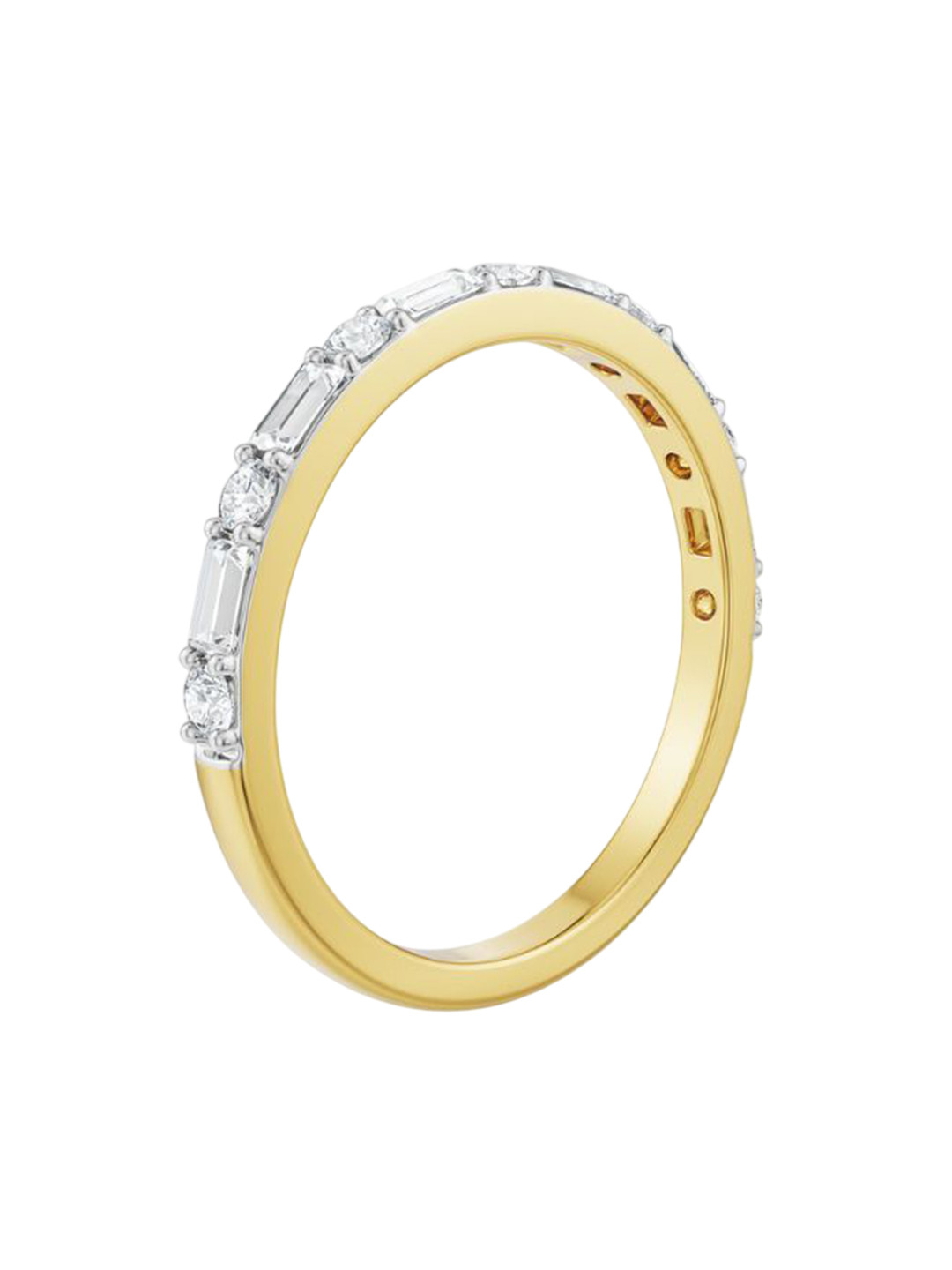 

Emori Emerald Round Diamond Band, Yellow