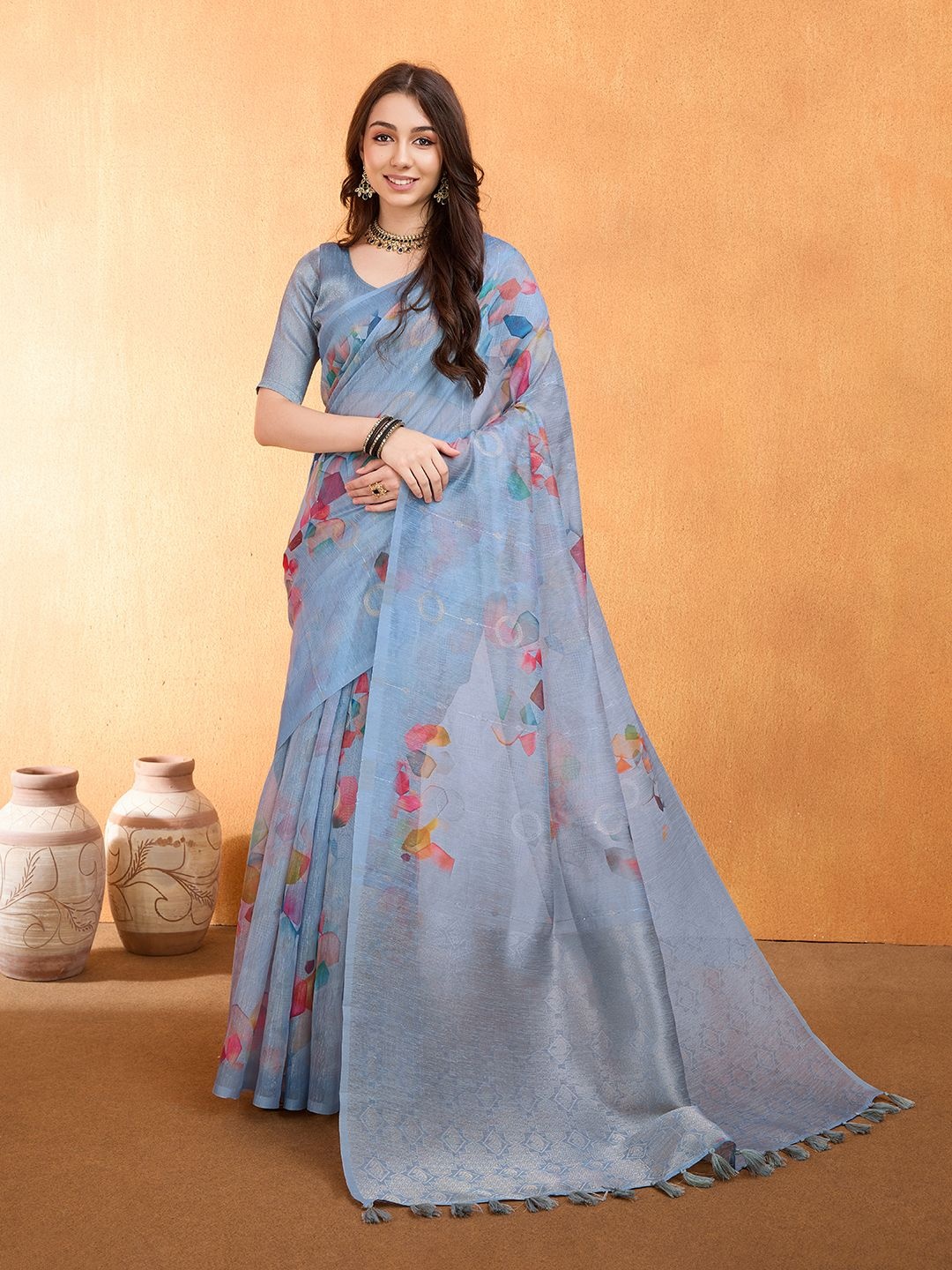 

Mantrotsav Saree, Blue