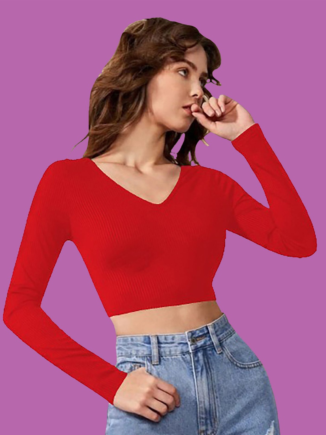 

Dream Beauty Fashion Crop Top, Red