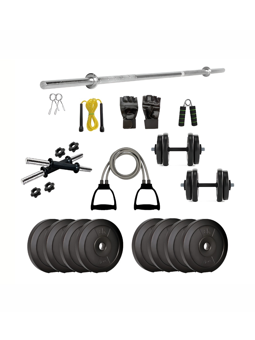 

Anythingbasic Set Of 23 Home Gym Combo, Black