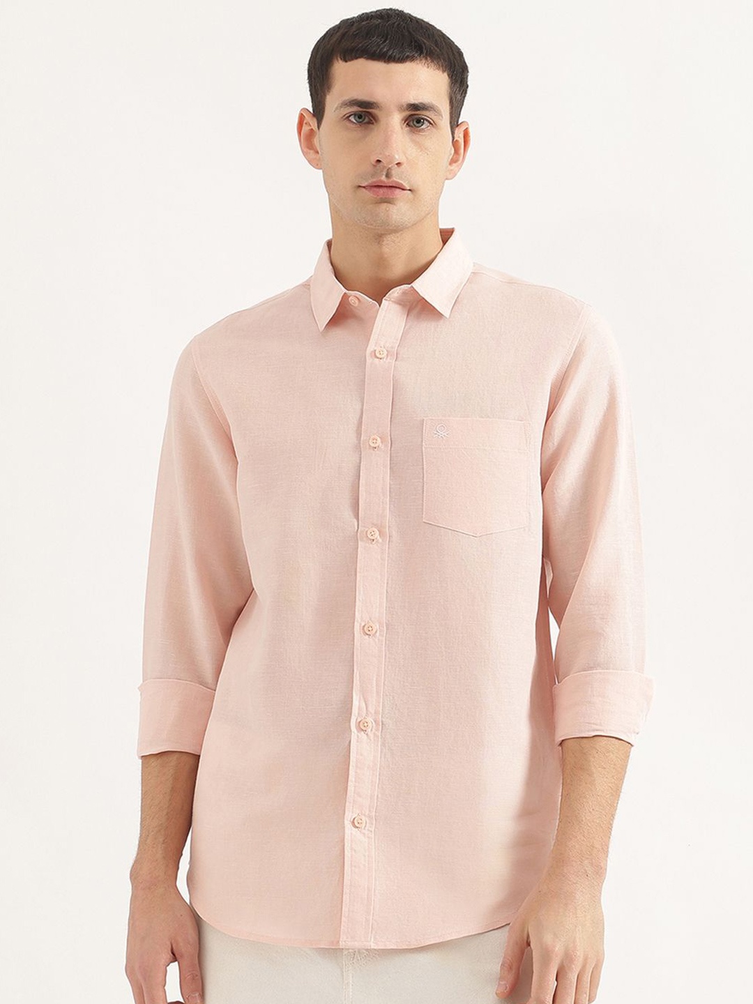 

United Colors of Benetton Men Opaque Casual Shirt, Pink