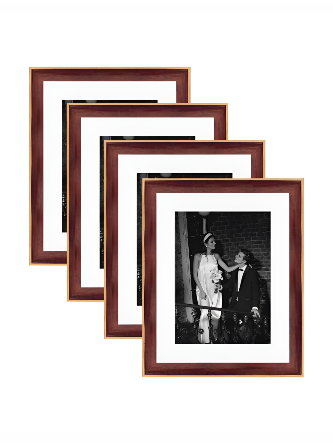 

Art Street Brown & White 2 to 4 Pieces Wood Wall Photo Frames