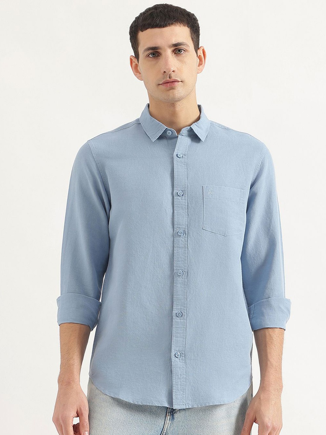 

United Colors of Benetton Men Opaque Casual Shirt, Blue