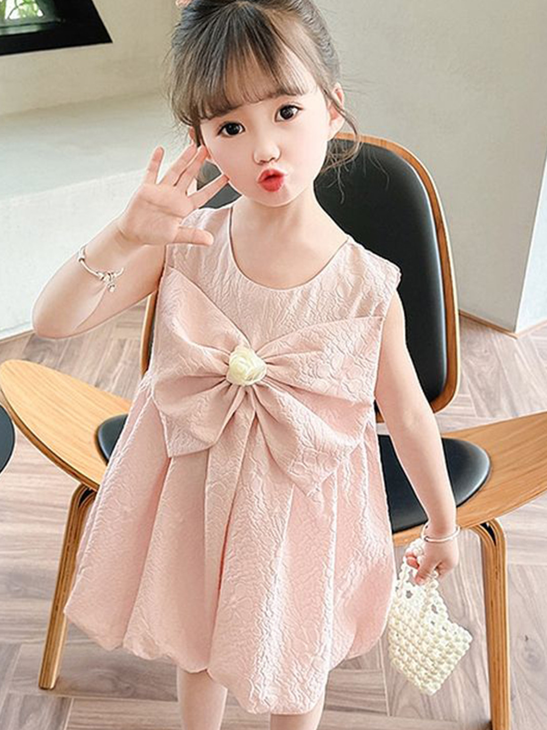 

LULU & SKY Girls Striped A-Line Dress, Pink